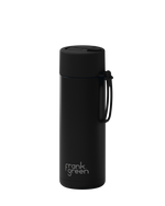 Load image into Gallery viewer, Frank Green 20oz/595ml Ceramic Reusable Bottle With Flip Straw Lid - Midnight
