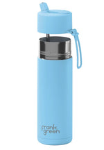Load image into Gallery viewer, Frank Green 595ml Ceramic Reusable Bottle Sky Blue With Flip Straw Lid
