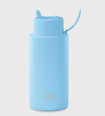 Load image into Gallery viewer, Frank Green 1l Ceramic Reusable Bottle Sky Blue With Flip Straw Lid
