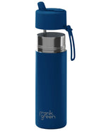 Load image into Gallery viewer, Frank Green 595ml Ceramic Reusable Bottle Deep Ocean With Flip Straw Lid

