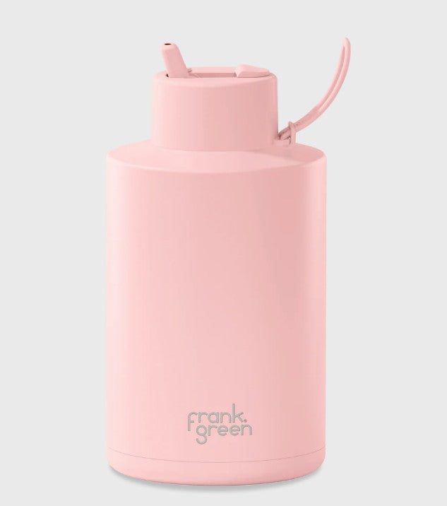 Frank Green 2l Ceramic Reusable Bottle Blushed With Flip Straw Lid
