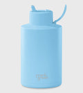 Frank Green 2l Ceramic Reusable Bottle Sky Blue With Flip Straw Lid