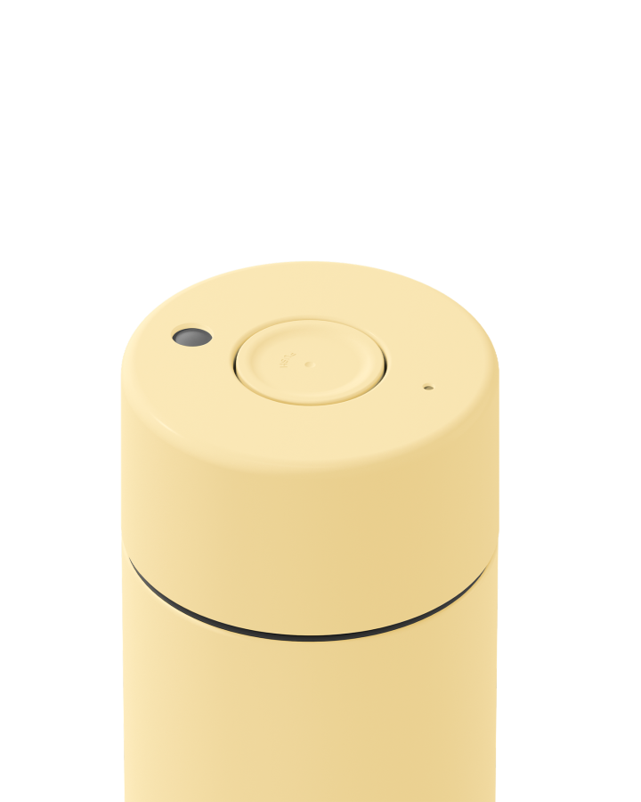 Frank Green 12oz/355ml Ceramic Reusable Cup With Push Button Lid - Buttermilk