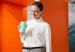 Load image into Gallery viewer, Frank Green Iced Coffee Cup With Straw 425ml Mint Gelato
