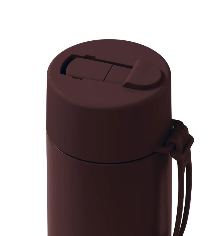 Frank Green Ceramic Reusable Bottle 20oz/595ml Chocolate With Flip Straw Lid