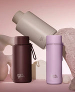 Load image into Gallery viewer, Frank Green Ceramic Reusable Bottle 34oz/1l Chocolate With Flip Straw Lid
