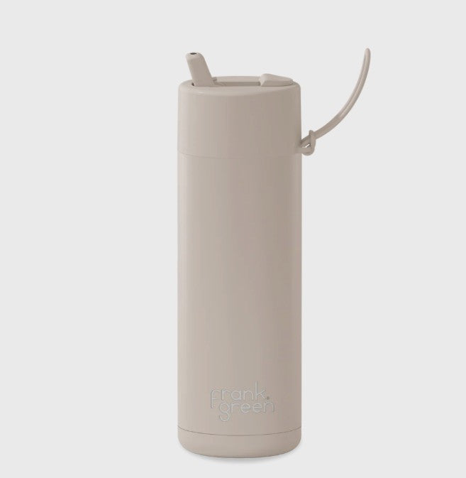 Frank Green Ceramic Reusable Bottle 20oz/595ml Moon Dust With Flip Straw Lid