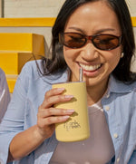 Load image into Gallery viewer, Frank Green Iced Coffee Cup With Straw 425ml Buttermilk
