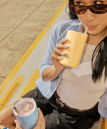 Load image into Gallery viewer, Frank Green Iced Coffee Cup With Straw 425ml Buttermilk
