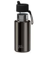 Load image into Gallery viewer, Frank Green 34oz/1l Ceramic Reusable Bottle With Flip Straw Lid - Shadow Chrome
