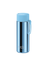 Load image into Gallery viewer, Frank Green 20oz/595ml Ceramic Reusable Bottle With Flip Straw Lid - Light Blue Chrome W Sky Blue Lid
