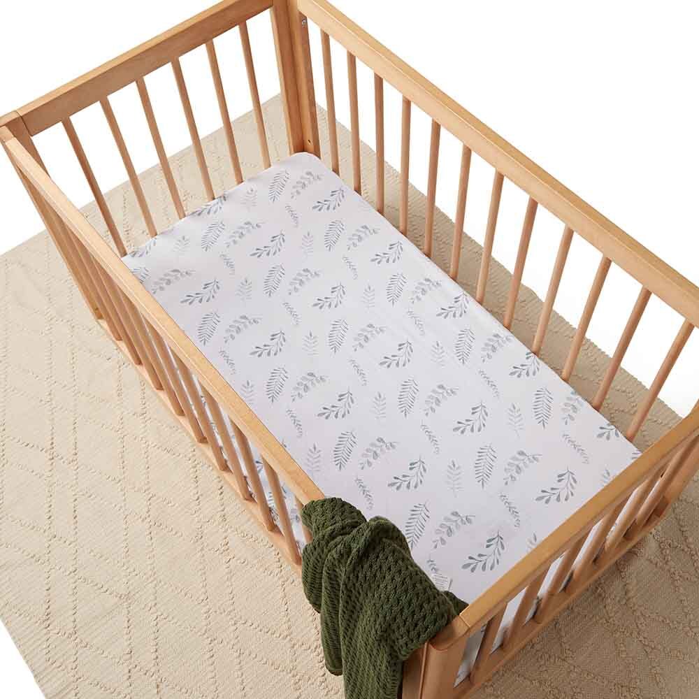 Snuggle Hunny Wild Fern Organic Fitted Cot Sheet