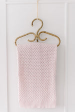 Load image into Gallery viewer, Snuggle Hunny Blush Pink Diamond Knit Baby Blanket
