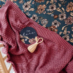 Load image into Gallery viewer, Snuggle Hunny Mauve Diamond Knit Baby Blanket
