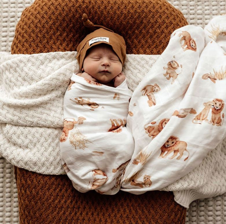 Snuggle Hunny Lion | Organic Muslin Wrap