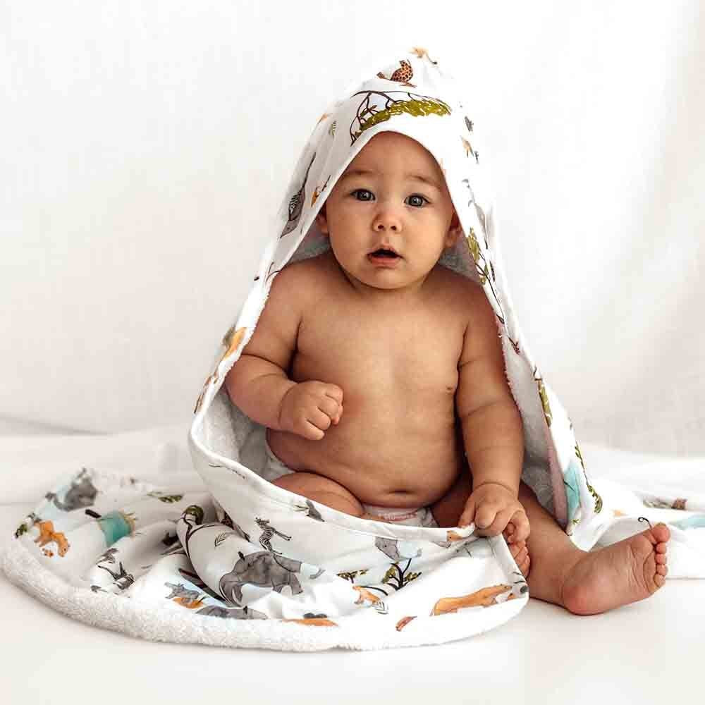 Snuggle Hunny Safari Organic Hooded Baby Towel