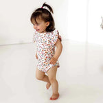 Load image into Gallery viewer, Snuggle Hunny Spring Floral Short Sleeve Organic Bodysuit
