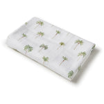 Load image into Gallery viewer, Snuggle Hunny Green Palm Organic Muslin Wrap
