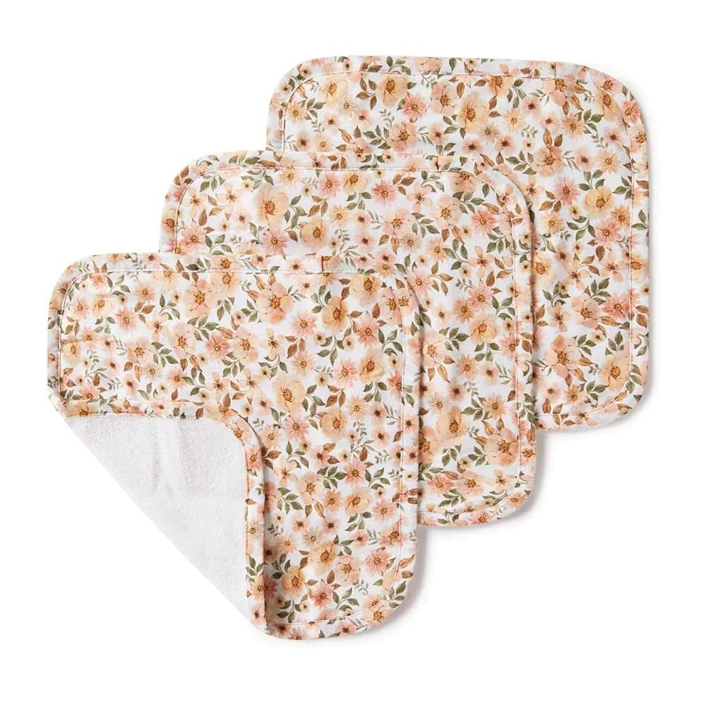 Snuggle Hunny Spring Floral Organic Wash Cloths - 3 Pack
