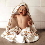 Load image into Gallery viewer, Snuggle Hunny Dino Organic Hooded Towel
