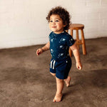 Load image into Gallery viewer, Snuggle Hunny Milky Way Short Sleeve Organic Bodysuit
