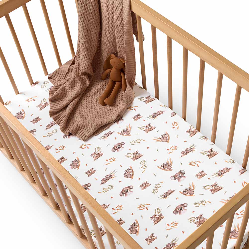 Snuggle Hunny Koala Organic Fitted Cot Sheet
