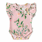 Load image into Gallery viewer, Snuggle Hunny Cockatoo Short Sleeve Organic Bodysuit With Frill
