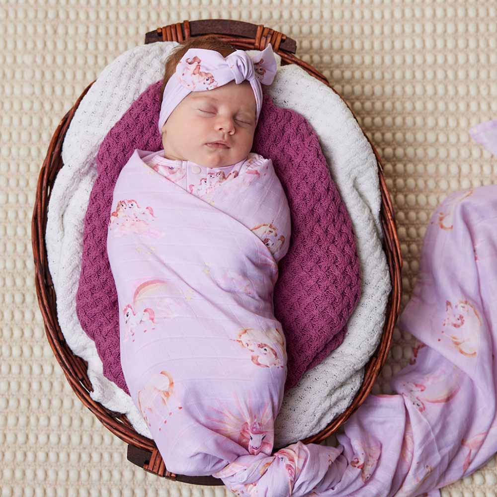 Snuggle Hunny Unicorn Organic Muslin Wrap * Sale *
