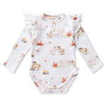 Load image into Gallery viewer, Snuggle Hunny Pony Pals Long Sleeve Organic Bodysuit [sz:0000]
