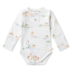 Load image into Gallery viewer, Snuggle Hunny Duck Pond Long Sleeve Organic Bodysuit [sz:0000]

