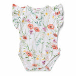 Load image into Gallery viewer, Snuggle Hunny Meadow Short Sleeve Organic Bodysuit W/ Frill [sz:0000]
