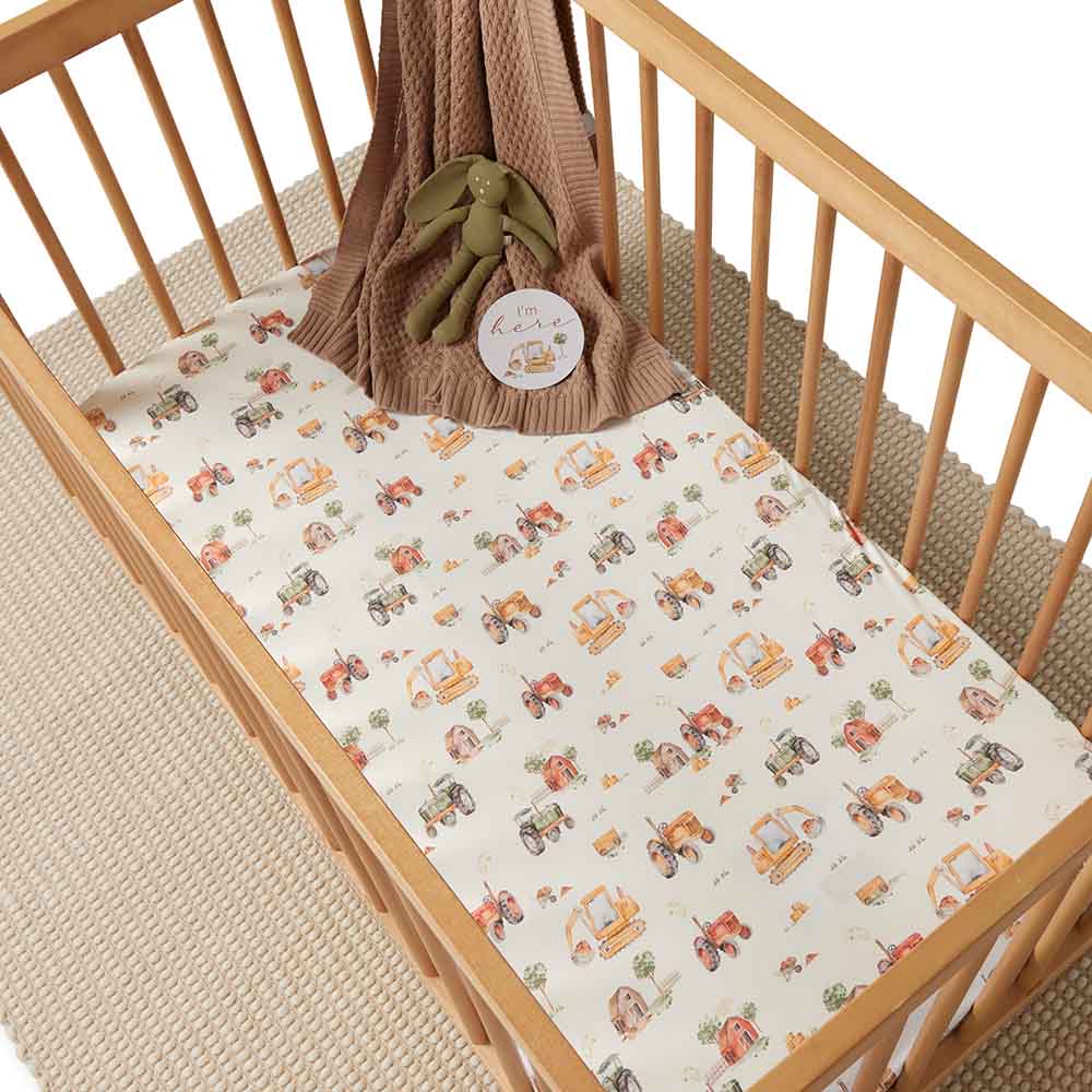 Snuggle Hunny Diggers Organic Fitted Cot Sheet