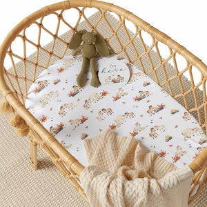 Snuggle Hunny Pony Pals Organic Bassinet Sheet/change Pad Cover