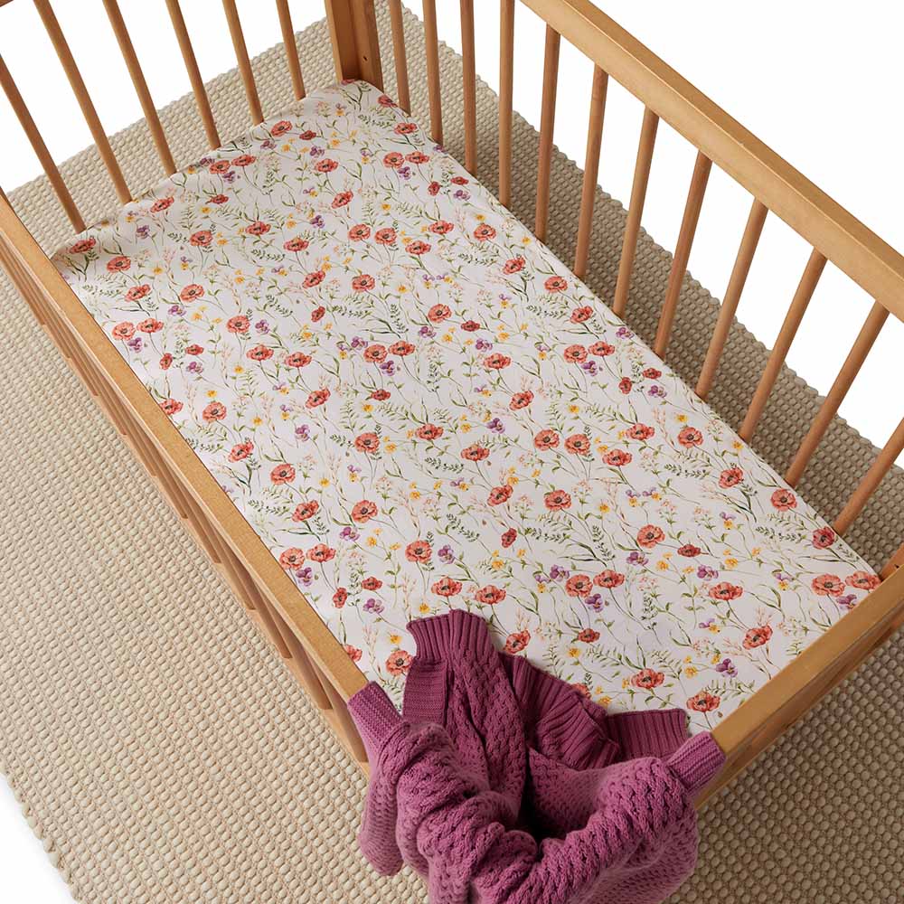 Snuggle Hunny Meadow Organic Fitted Cot Sheet