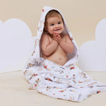 Load image into Gallery viewer, Snuggle Hunny Pony Pals Organic Hooded Baby Towel
