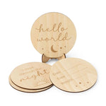 Load image into Gallery viewer, Snuggle Hunny Sun &amp; Moon Wooden Milestone Cards
