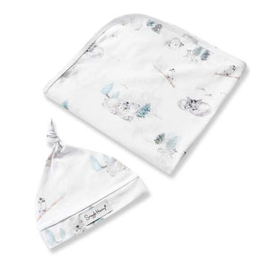 Snuggle Hunny Arctic Organic Jersey Wrap & Beanie Set