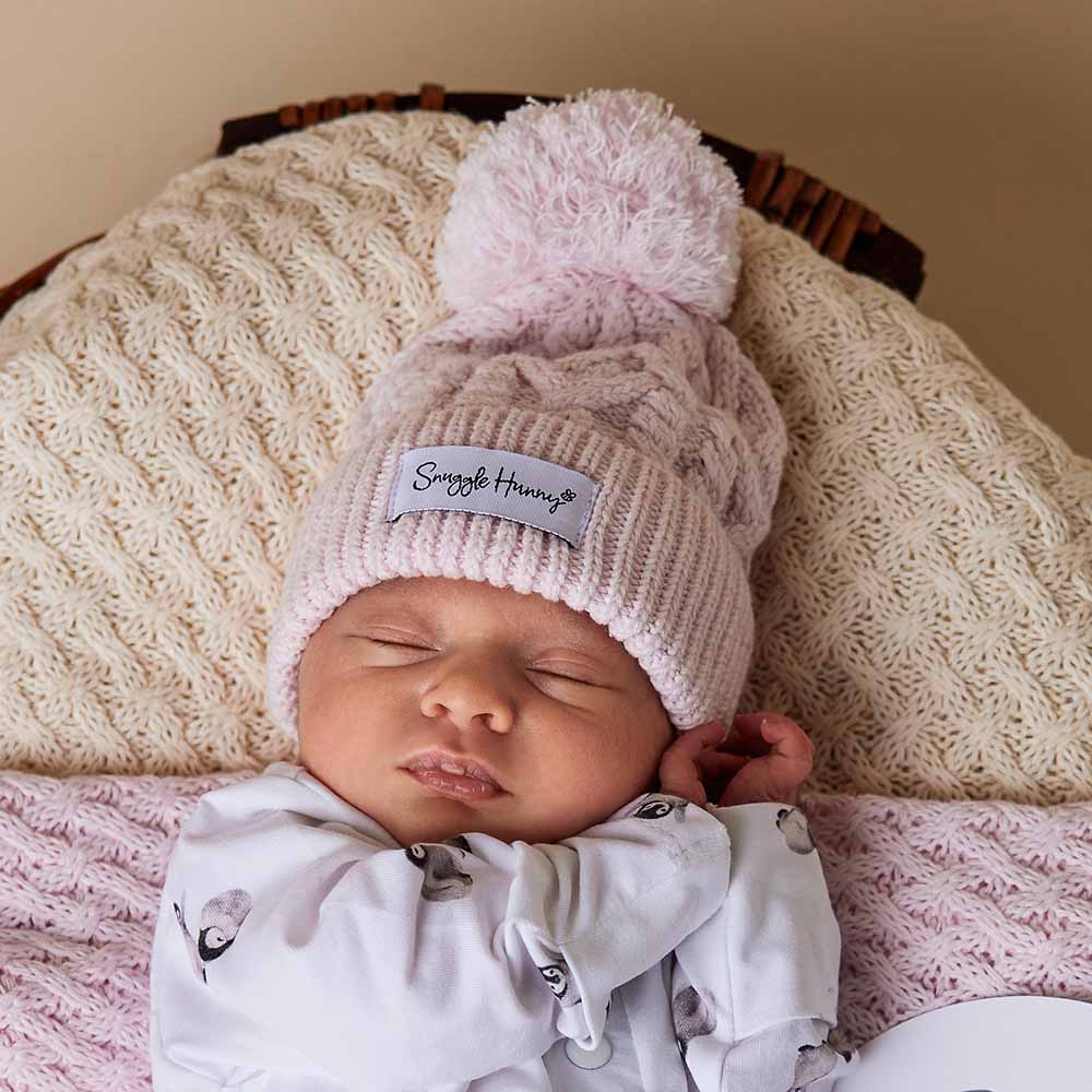 Snuggle Hunny Blush Pink Organic Knit Beanie