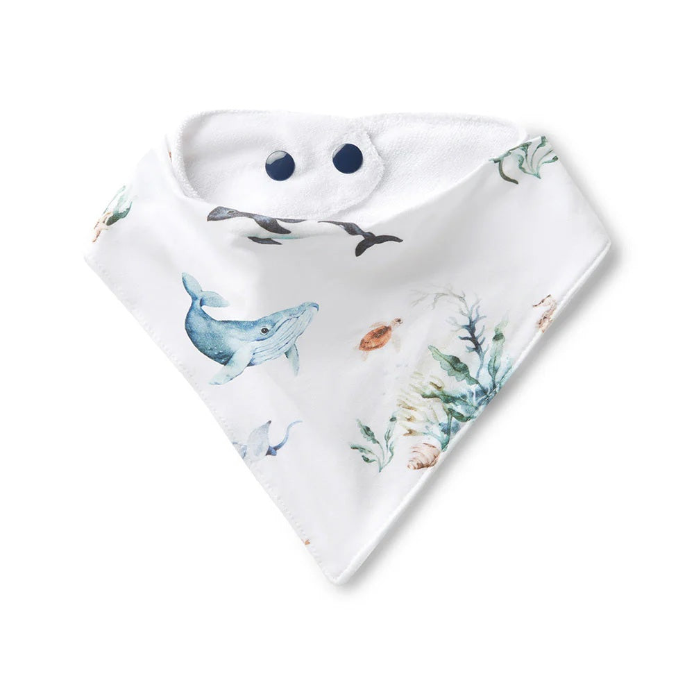 Snuggle Hunny Ocean Organic Dribble Bib