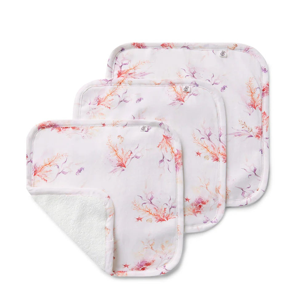 Snuggle Hunny Coral Organic Wash Cloths - 3 Pack