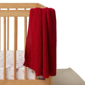 Snuggle Hunny Red Diamond Knit Organic Baby Blanket