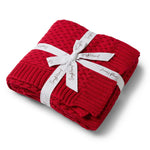 Load image into Gallery viewer, Snuggle Hunny Red Diamond Knit Organic Baby Blanket
