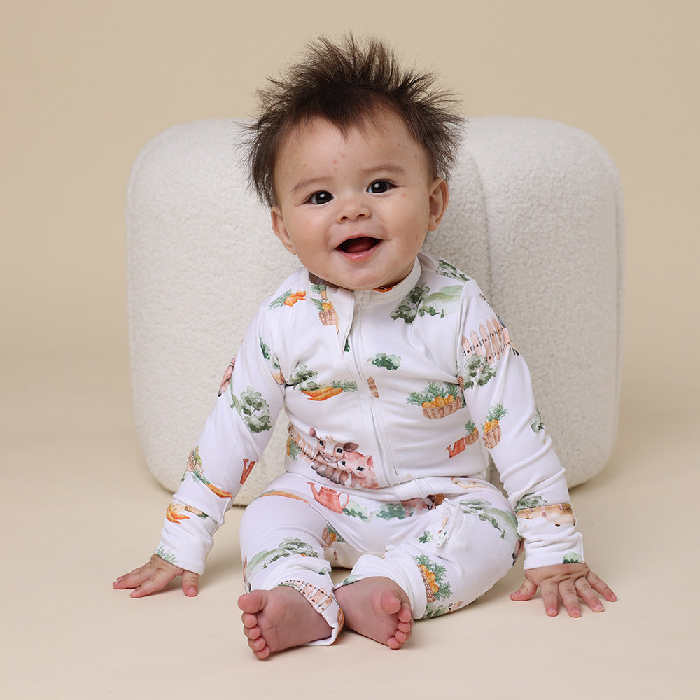 Snuggle Hunny Farm Organic Snugglesuit Convertible Romper [sz:0000]