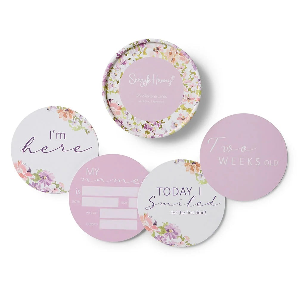 Snuggle Hunny Isla & Lilac Reversible Milestone Cards