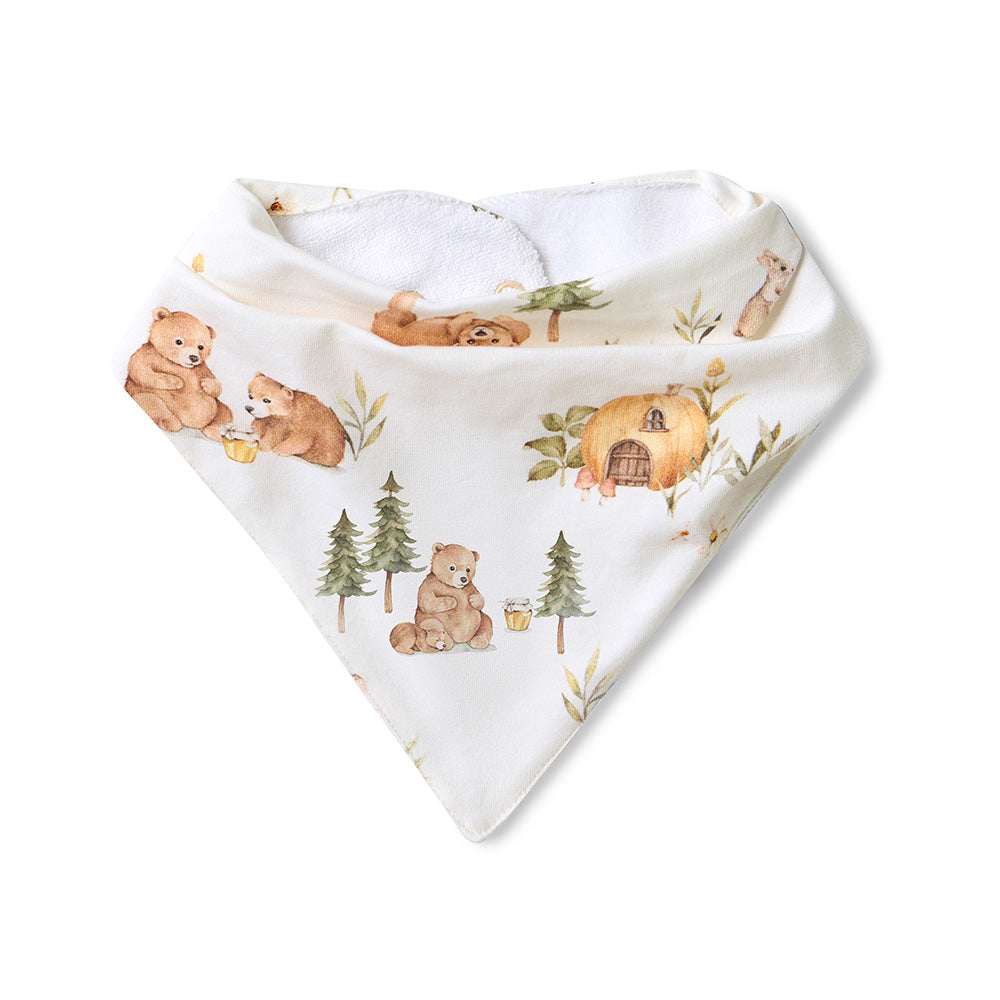 Snuggle Hunny Bears Organic Dribble Bib