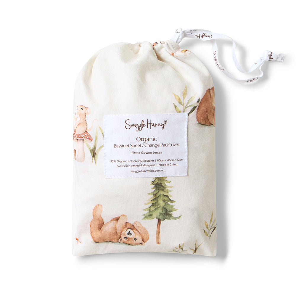 Snuggle Hunny Bears Organic Bassinet Sheet/change Pad Cover