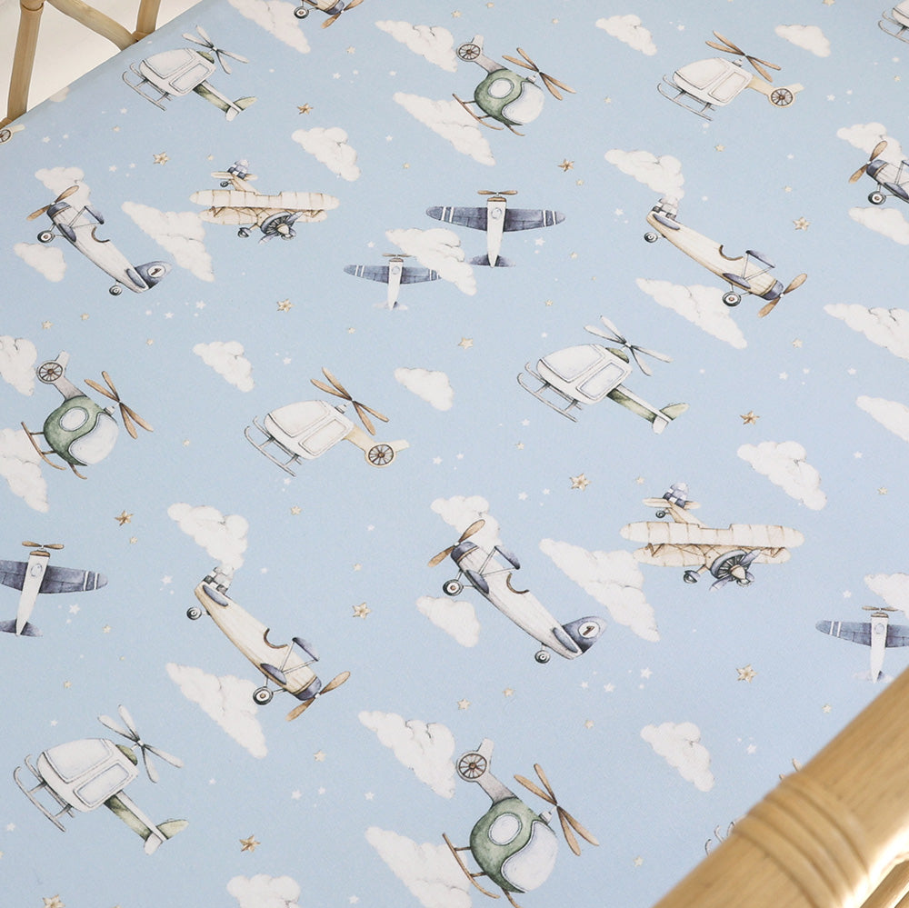 Snuggle Hunny Taking Flight Organic Bassinet Sheet/change Pad Cover