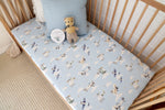 Load image into Gallery viewer, Snuggle Hunny Taking Flight Organic Fitted Cot Sheet
