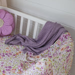 Load image into Gallery viewer, Snuggle Hunny Lavender Diamond Knit Organic Baby Blanket
