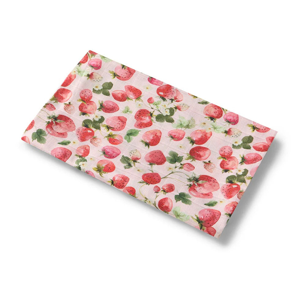 Snuggle Hunny Organic Muslin Wrap Strawberry